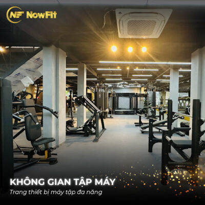 Trang thiết bị máy tập hiện đại tại NowFit 